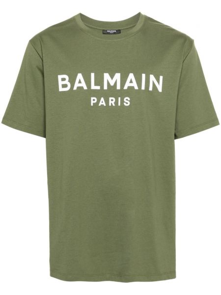 T-shirt en coton à imprimé Balmain
