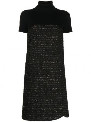 Mini obleka iz tvida Paule Ka črna