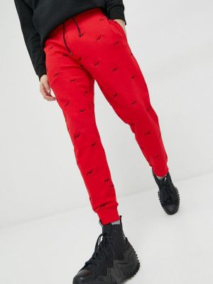 Панталон с принт Hugo червено