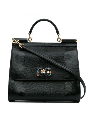 Bőr táska Dolce & Gabbana Pre-owned fekete