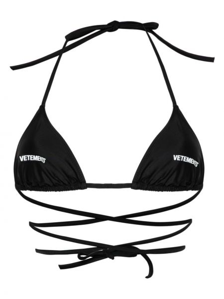 Bikini z nadrukiem Vetements czarny