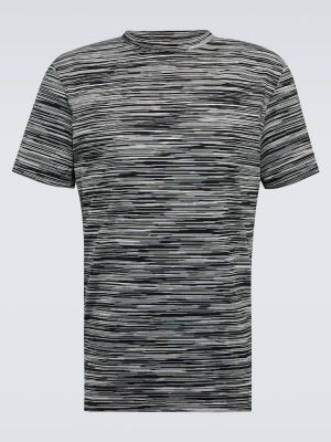 Bavlněné tričko jersey Missoni šedé