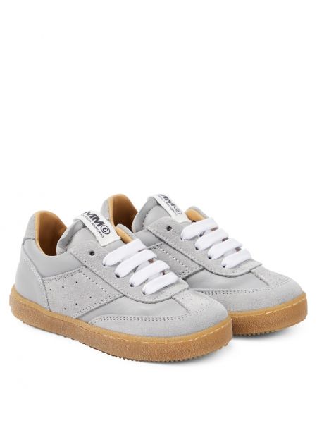 Læder sneakers for piger Mm6 Maison Margiela Kids beige