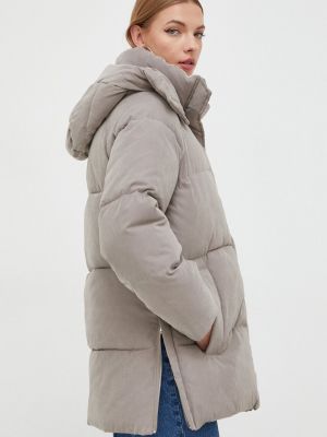 Téli kabát Abercrombie & Fitch szürke