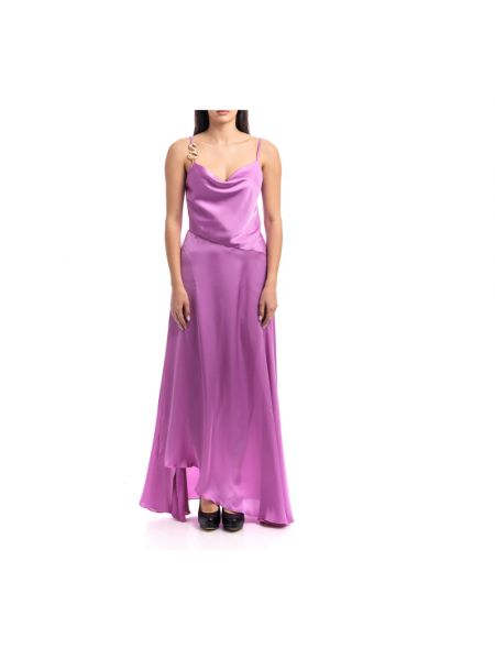 Sukienka długa elegancka Simona Corsellini fioletowa