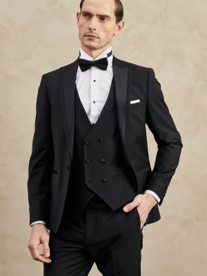 Slim fit obleková vesta Altinyildiz Classics černá