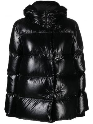 Klasická prošívaná bunda na zip z peří Fay - černá