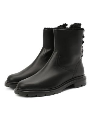 Черные кожаные ботинки Giorgio Armani