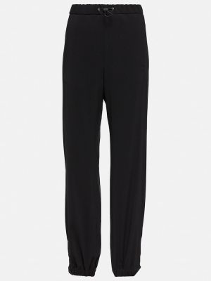 Pantaloni sport cu talie înaltă Moncler negru