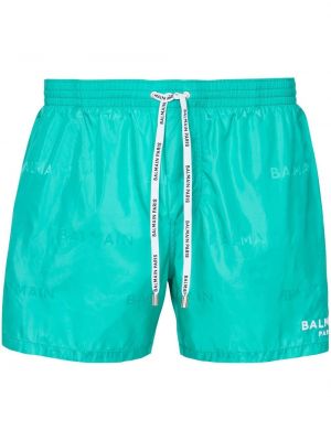 Shorts mit print Balmain grün