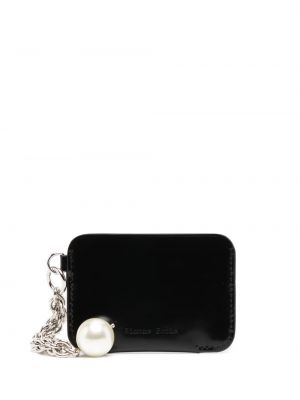 Kožená peňaženka s perlami Simone Rocha