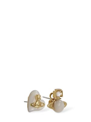 Fülbevaló gyöngyökkel Vivienne Westwood aranyszínű