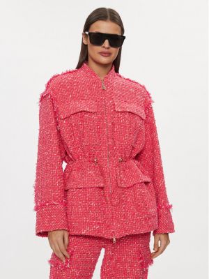 Prijelazna jakna Patrizia Pepe ružičasta