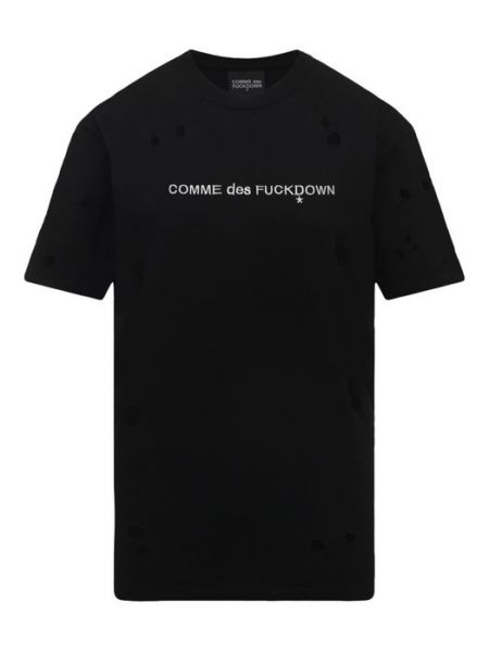 Хлопковая футболка Comme Des Fuckdown белая