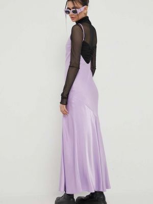Dlouhé šaty Abercrombie & Fitch fialové