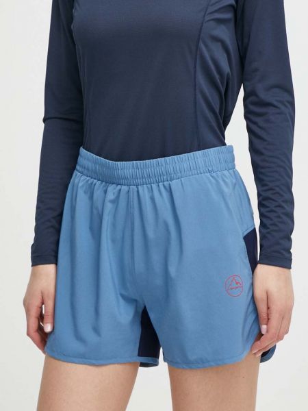 Sportske kratke hlače visoki struk s printom La Sportiva plava