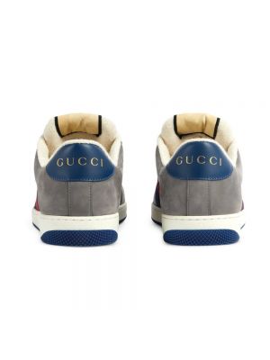 Sneakersy w paski Gucci Screener niebieskie