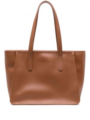 Usnjena nakupovalna torba Longchamp
