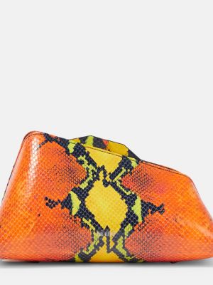 Kožená listová kabelka so vzorom hadej kože The Attico