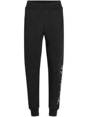 Памучни спортни панталони Karl Lagerfeld черно