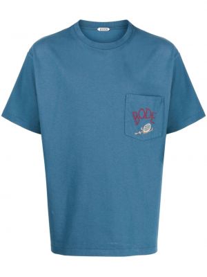 Bavlnené tričko s výšivkou Bode modrá