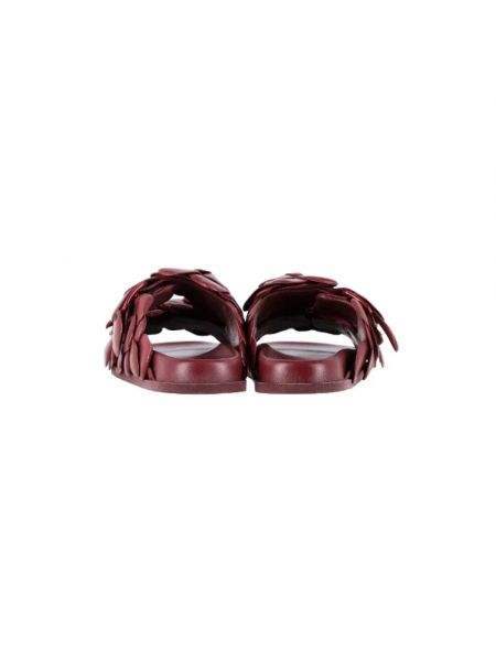Sandalias de cuero Valentino Vintage rojo