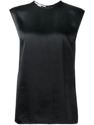 Сатенена блуза без ръкави Stella Mccartney черно