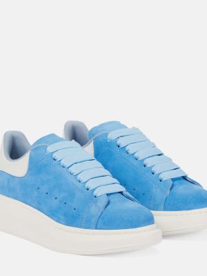 Sneakers in pelle scamosciata oversize Alexander Mcqueen blu
