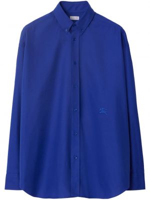 Памучна риза Burberry синьо