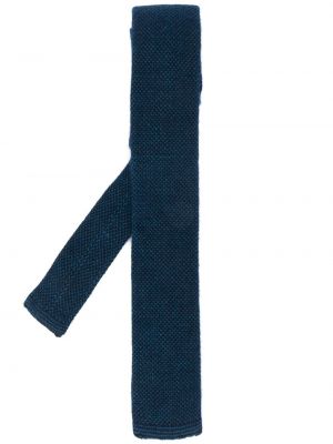 Dzianinowy krawat N.peal niebieski