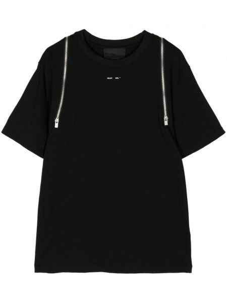 Βαμβακερή μπλούζα με σχέδιο Heliot Emil μαύρο