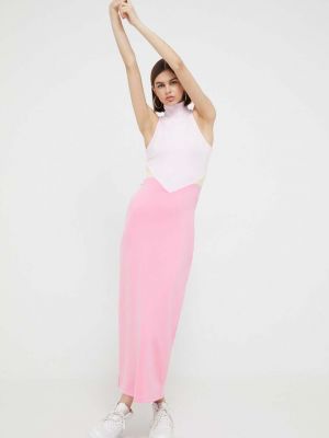 Sukienka długa Adidas Originals różowa