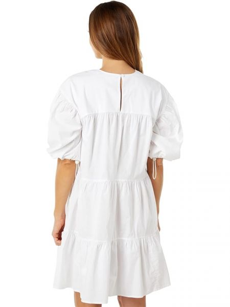 Белое плетеное хлопковое платье миди Sundry