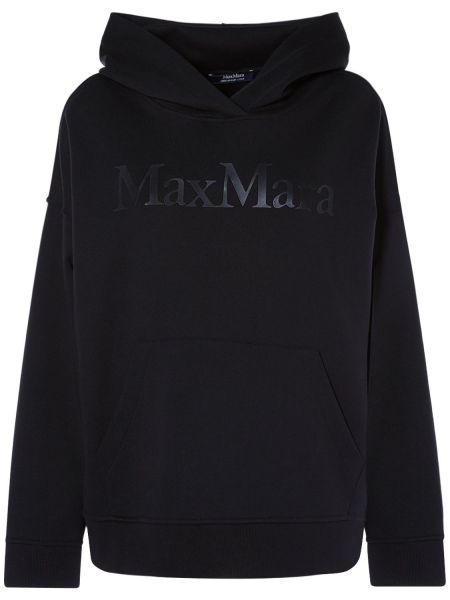 Sudadera con capucha de tela jersey 's Max Mara negro