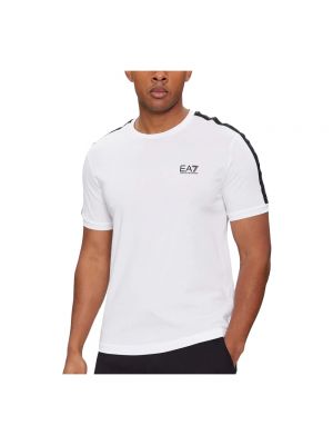 Koszulka bawełniana Ea7 Emporio Armani biała