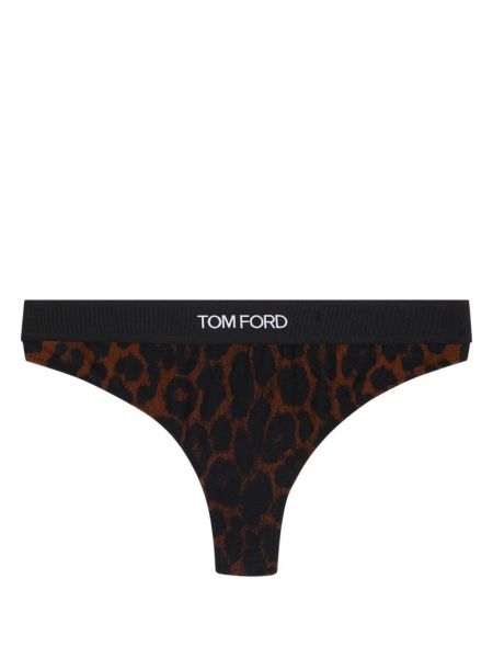 Hlačke s potiskom z leopardjim vzorcem Tom Ford