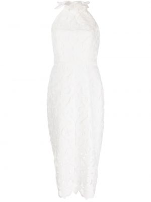 Sukienka midi z gipiury Milly, biały