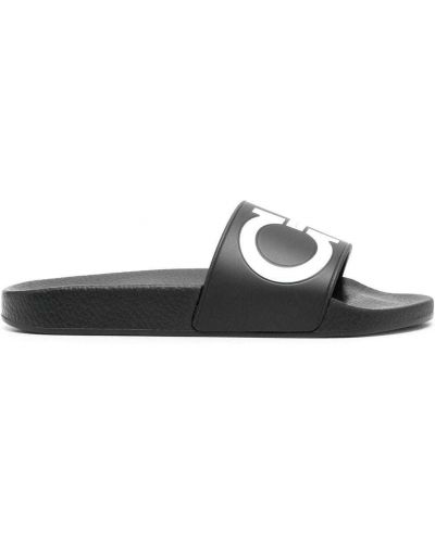 Trykt flip-flops Salvatore Ferragamo svart