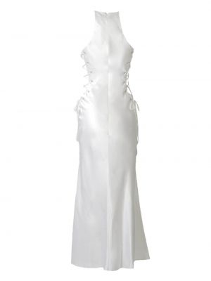 Sukienka wieczorowa sznurowana koronkowa Alessandra Rich biała