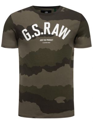 Stern t-shirt G-star Raw grün