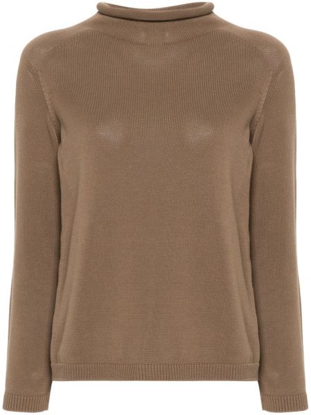 Sweter bawełniany S Max Mara brązowy
