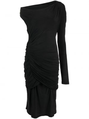 Aszimmetrikus hosszú ruha Gauge81 fekete