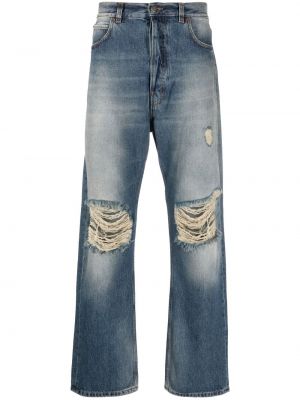 Obnosené džínsy s rovným strihom Haikure modrá