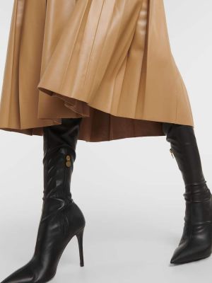Falda midi de cuero de cuero sintético Veronica Beard