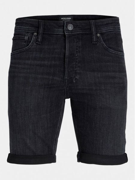 Priliehavé džínsové šortky Jack&jones čierna