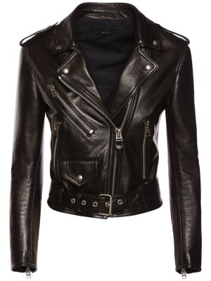 Černá kožená bunda Tom Ford