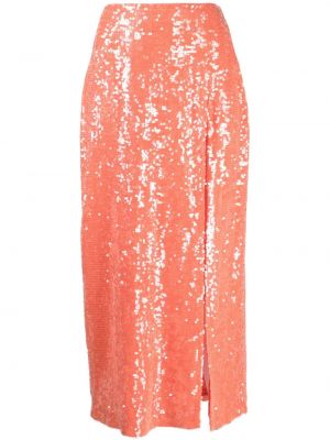 Pouzdrová sukně s flitry Lapointe oranžové