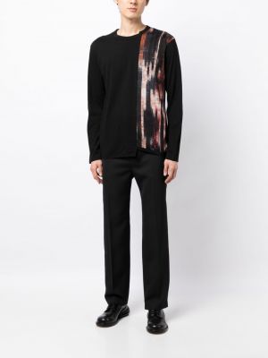Asimetriškas marškinėliai Yohji Yamamoto juoda