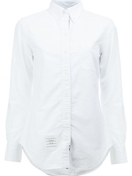 Péřová košile s knoflíky Thom Browne bílá