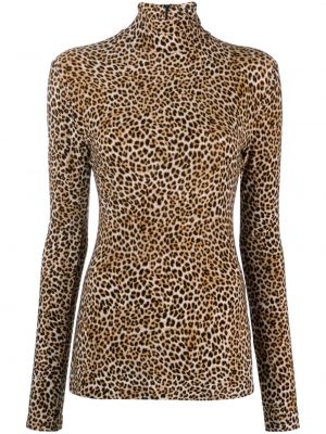 Tricou cu imagine cu model leopard Norma Kamali